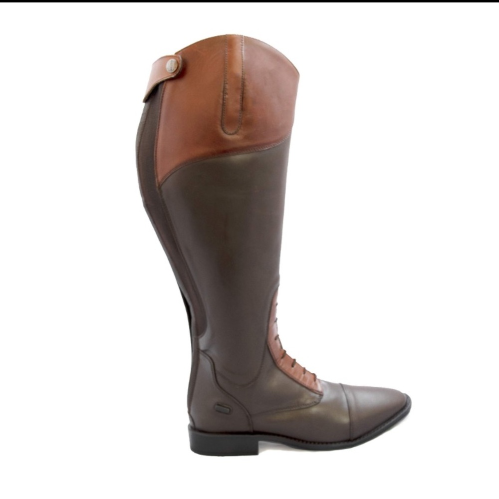 The Wide Boot Company brown contrast field boot